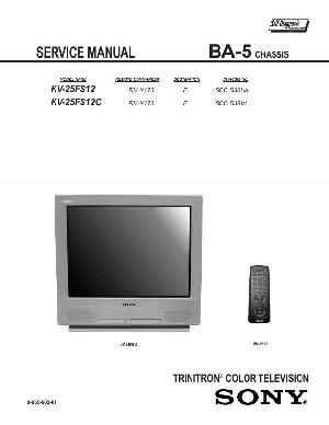 Сервисная инструкция Sony KV-25FS12, BA-5 ― Manual-Shop.ru