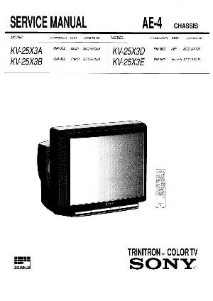 Сервисная инструкция Sony KV-25X3A AE-4 ― Manual-Shop.ru