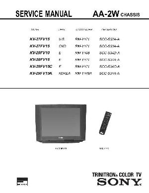 Сервисная инструкция Sony KV-27FV15, KV-29FV10, KV-29FV15, AA-2W ― Manual-Shop.ru