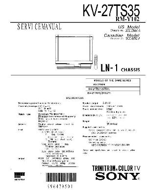 Сервисная инструкция Sony KV-27TS35  ― Manual-Shop.ru
