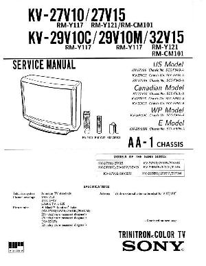 Сервисная инструкция Sony KV-27V10, KV-27V15, KV-29V10C, KV-29V10M, KV-32V15 (AA-1 chassis) ― Manual-Shop.ru