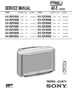 Сервисная инструкция Sony KV-28FX60K, KV-32FX60K, AE-5 шасси ― Manual-Shop.ru