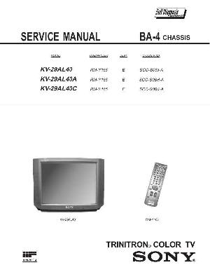 Сервисная инструкция Sony KV-29AL40 ― Manual-Shop.ru