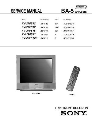 Сервисная инструкция Sony KV-29FS12, BA-5 ― Manual-Shop.ru