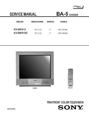 Сервисная инструкция Sony KV-29FS13, BA-5 ― Manual-Shop.ru