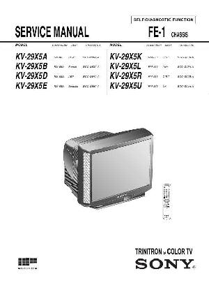 Сервисная инструкция Sony KV-29X5K 29X5R ― Manual-Shop.ru