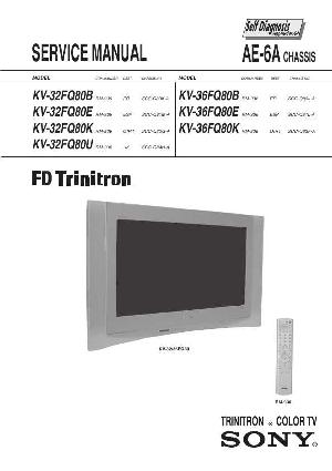 Сервисная инструкция Sony KV-32FQ80K, KV-36FQ80K, AE-6A  ― Manual-Shop.ru
