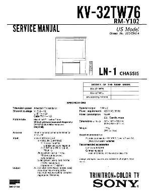 Сервисная инструкция Sony KV-32TW76  ― Manual-Shop.ru