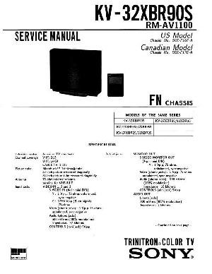 Сервисная инструкция Sony KV-32XBR90S  ― Manual-Shop.ru