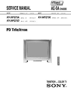 Сервисная инструкция Sony KV-34FQ75K, AE-5A ― Manual-Shop.ru