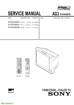 Сервисная инструкция Sony KV-ES34M61, KV-ES34N90, AG3 ― Manual-Shop.ru