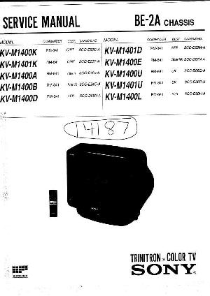 Сервисная инструкция Sony KV-M1400K, KV-M1401K, BE-2A chassis ― Manual-Shop.ru