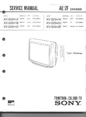 Сервисная инструкция Sony KV-S2941K, KV-S2942U, KV-S2943E (AE-2F chassis) ― Manual-Shop.ru
