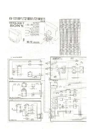 Сервисная инструкция Sony KV-T21MF, KV-T21MN1, KV-T21MN11, BG-1S chassis  ― Manual-Shop.ru