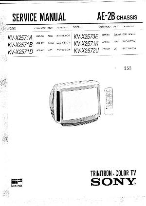 Сервисная инструкция Sony KV-X2571A, KV-X2571K, KV-X2572U (AE-2B chassis) ― Manual-Shop.ru
