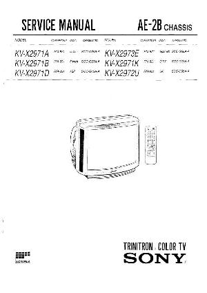 Сервисная инструкция Sony KV-X2971A, KV-X2971B, KV-X2971D, KV-X2971K, KV-X2972U, KV-X2973E (AE-2B chassis) ― Manual-Shop.ru
