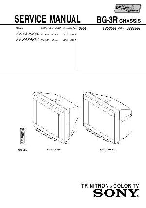 Сервисная инструкция Sony KV-XA29K94, BG-3R ― Manual-Shop.ru