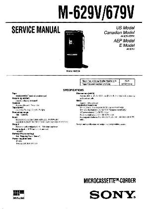 Сервисная инструкция Sony M-629V, M-679V ― Manual-Shop.ru