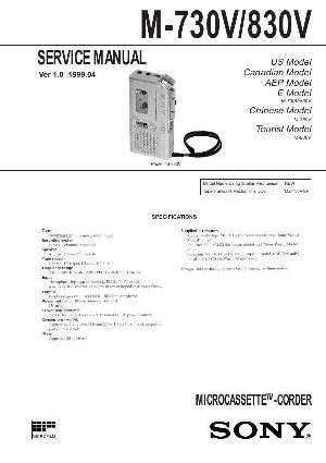 Сервисная инструкция Sony M-730V, M-830V ― Manual-Shop.ru