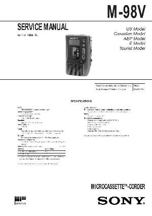 Сервисная инструкция Sony M-98V ― Manual-Shop.ru
