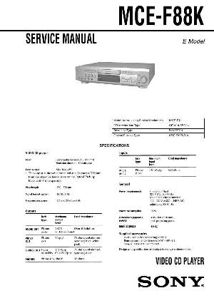 Сервисная инструкция Sony MCE-F88K ― Manual-Shop.ru