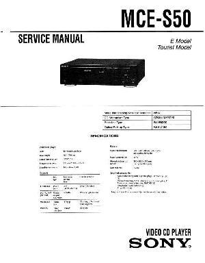 Сервисная инструкция Sony MCE-S50 ― Manual-Shop.ru