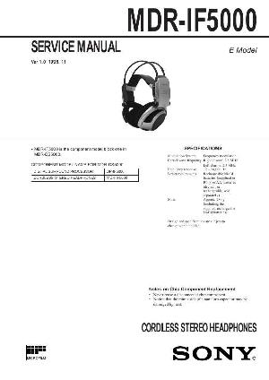 Сервисная инструкция Sony MDR-IF5000 ― Manual-Shop.ru