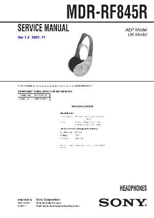Сервисная инструкция Sony MDR-RF845R ― Manual-Shop.ru