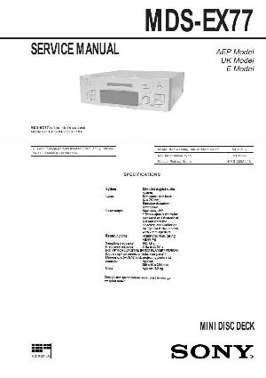 Сервисная инструкция Sony MDS-EX77  ― Manual-Shop.ru