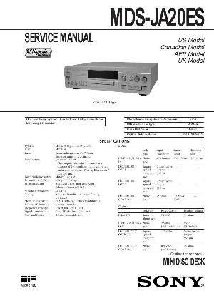Сервисная инструкция Sony MDS-JA20ES ― Manual-Shop.ru