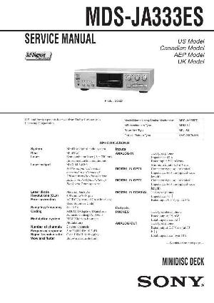 Сервисная инструкция Sony MDS-JA333ES ― Manual-Shop.ru