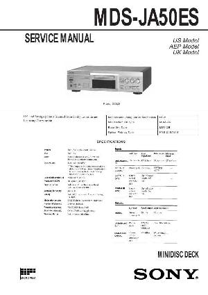Сервисная инструкция Sony MDS-JA50ES ― Manual-Shop.ru