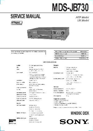 Сервисная инструкция Sony MDS-JB730 ― Manual-Shop.ru