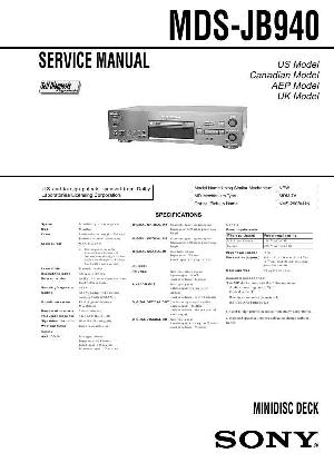 Сервисная инструкция Sony MDS-JB940 ― Manual-Shop.ru