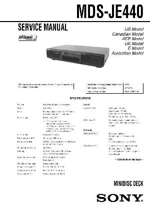 Сервисная инструкция Sony MDS-JE440 ― Manual-Shop.ru