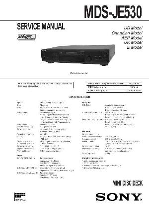 Сервисная инструкция Sony MDS-JE530 ― Manual-Shop.ru