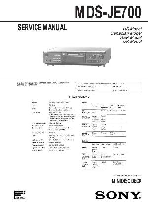 Сервисная инструкция Sony MDS-JE700 ― Manual-Shop.ru