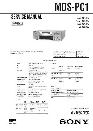 Сервисная инструкция Sony MDS-PC1 ― Manual-Shop.ru