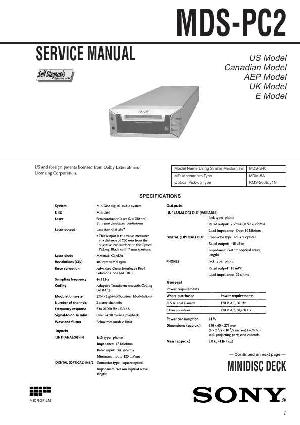 Сервисная инструкция Sony MDS-PC2 ― Manual-Shop.ru