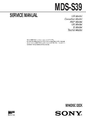 Сервисная инструкция Sony MDS-S39  ― Manual-Shop.ru