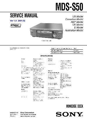 Сервисная инструкция Sony MDS-S50 ― Manual-Shop.ru