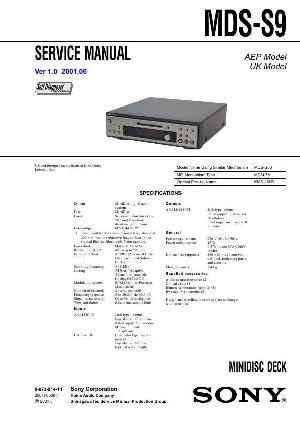 Сервисная инструкция Sony MDS-S9 ― Manual-Shop.ru