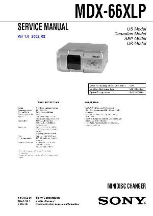 Сервисная инструкция Sony MDX-66XLP ― Manual-Shop.ru