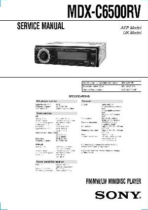 Сервисная инструкция Sony MDX-C6500RV ― Manual-Shop.ru