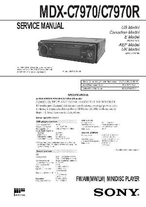 Сервисная инструкция Sony MDX-C7970, MDX-C7970R ― Manual-Shop.ru