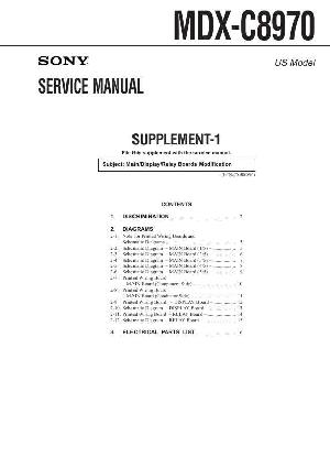 Сервисная инструкция Sony MDX-C8970 ― Manual-Shop.ru