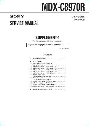 Сервисная инструкция Sony MDX-C8970R ― Manual-Shop.ru