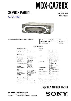 Сервисная инструкция Sony MDX-CA790X ― Manual-Shop.ru