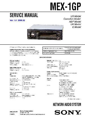 Сервисная инструкция Sony MEX-1GP ― Manual-Shop.ru