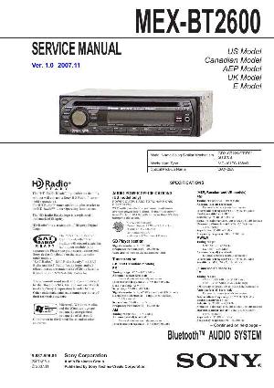 Сервисная инструкция Sony MEX-BT2600 ― Manual-Shop.ru